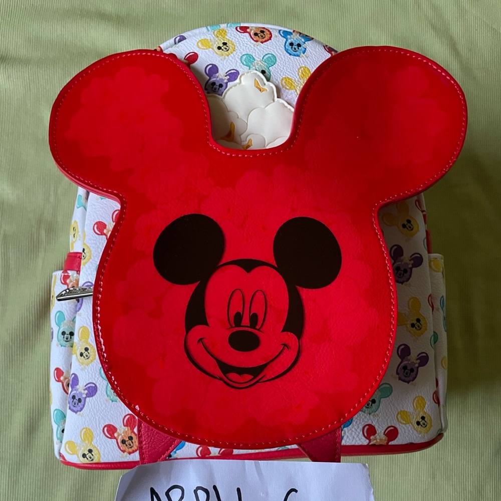 New with tags Popcorn Red Balloon Disney Parks Loungefly mini Backpack